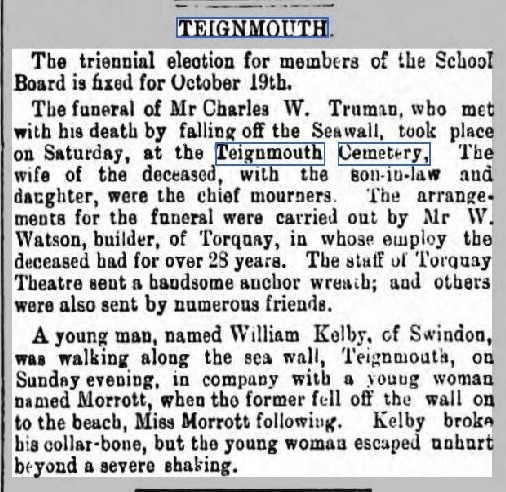 18950921 Totnes Weekly Times 21 September 1895 1