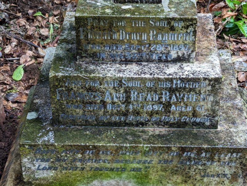 Edmond Drury Rayment and his Mother Frances Ann Read Rayment