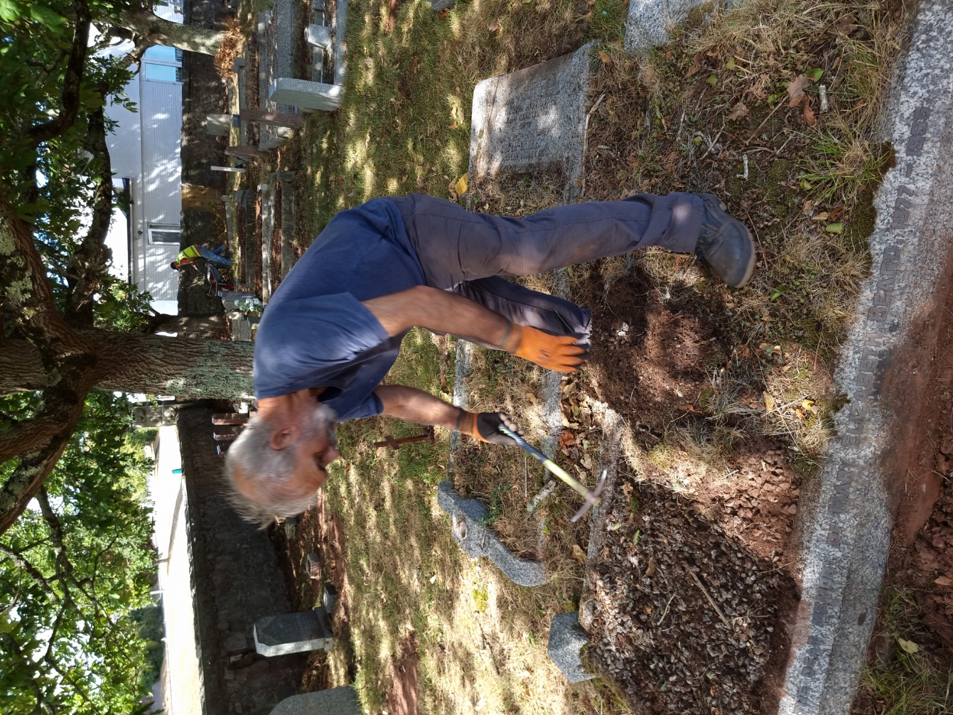 Dave Clearing yet another grave