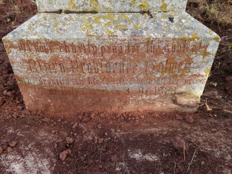 Mary Providence Holmes died 3rd December 1923 aged 93 rs