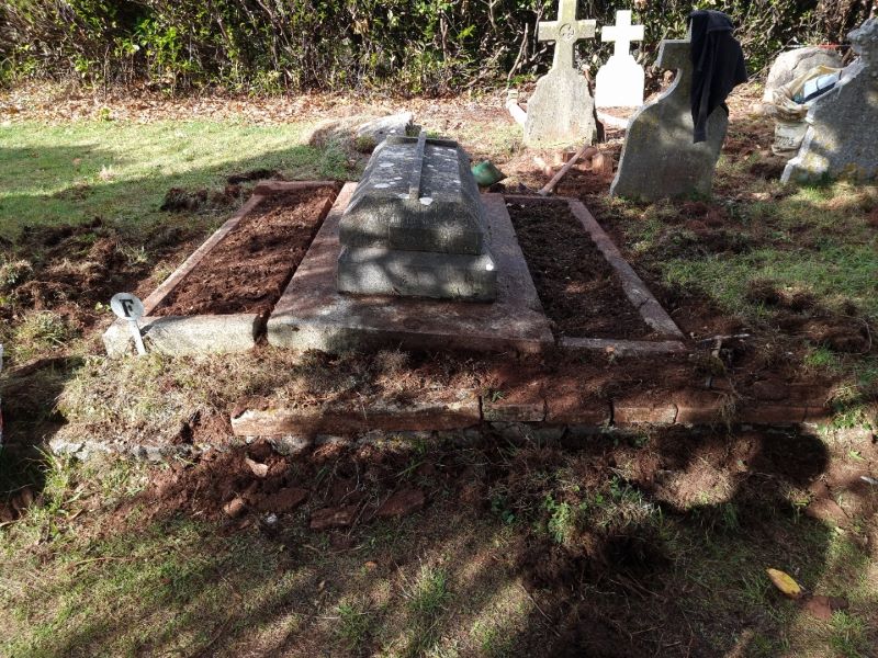 The Haggerston grave in section F rs