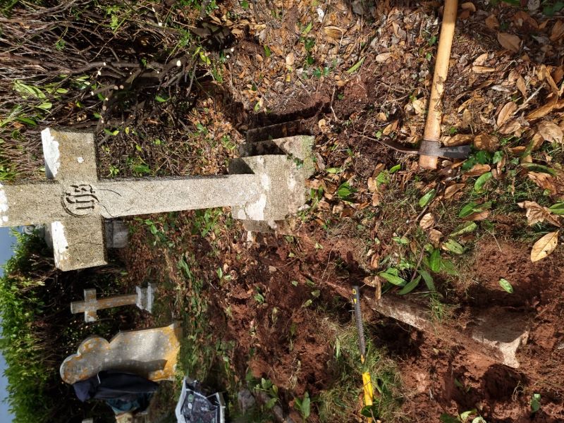 The Quarell grave after some clearing