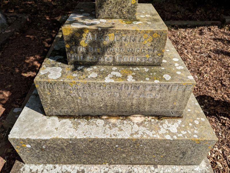 also emma wife of william godfrey died july 23rd 1922 aged 75 years
