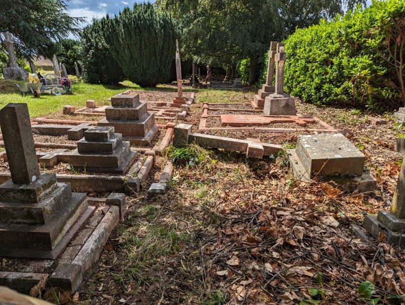 section g now finished apart from two graves that are near wasp and bee nest